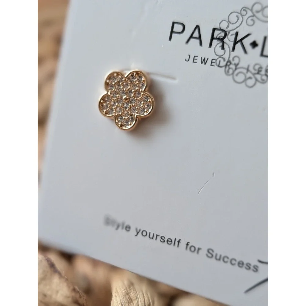 Park Lane Whimsy Pierced Earrings Gold Tone Crystal Accents NWT